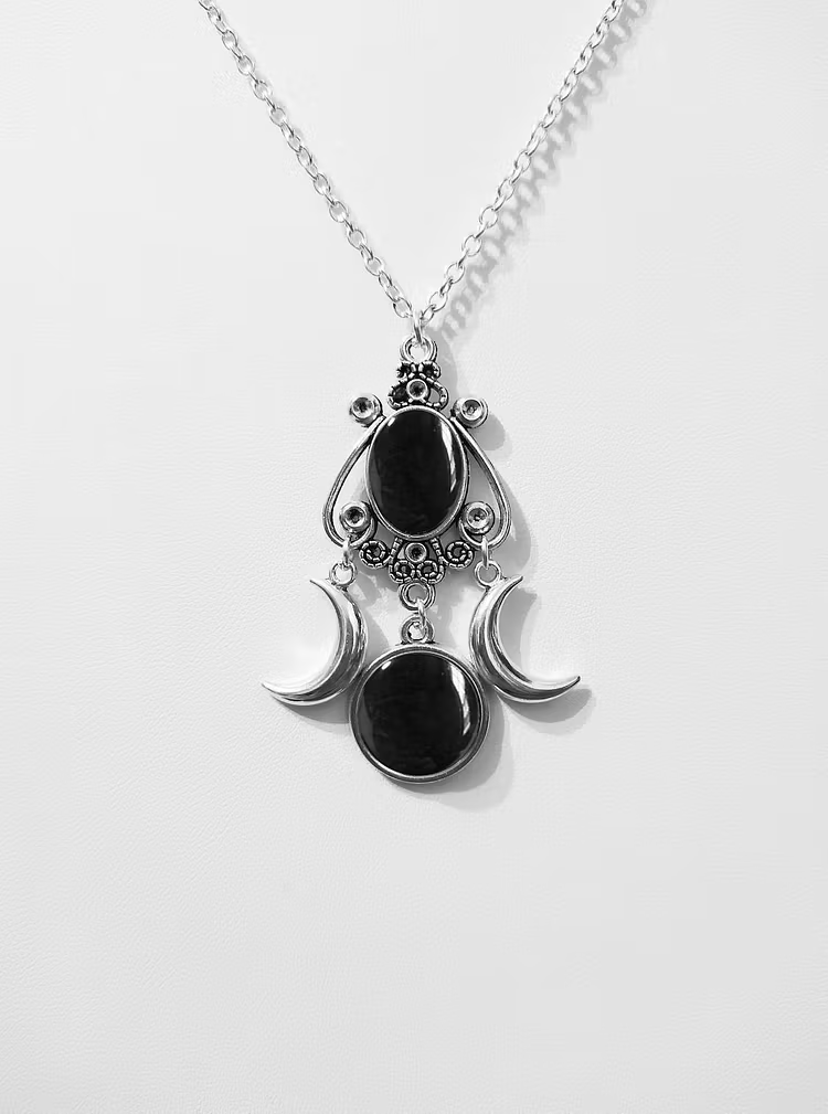 Aaaome Triple Moon Goddess Necklaces