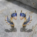 Adjustable Dragon in Silver and Hand Painted Enamel Rings