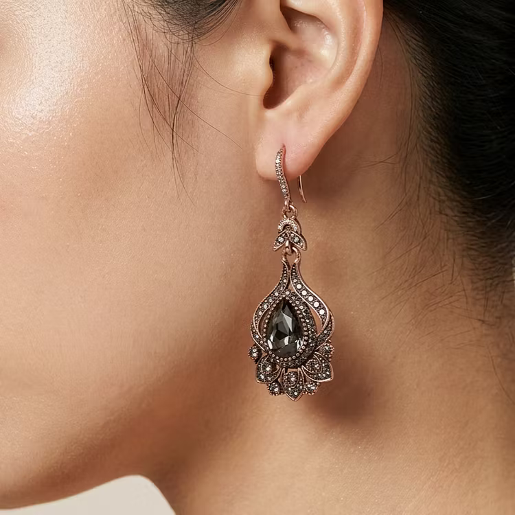 Aoaoame Victorian Style Teardrop Earrings