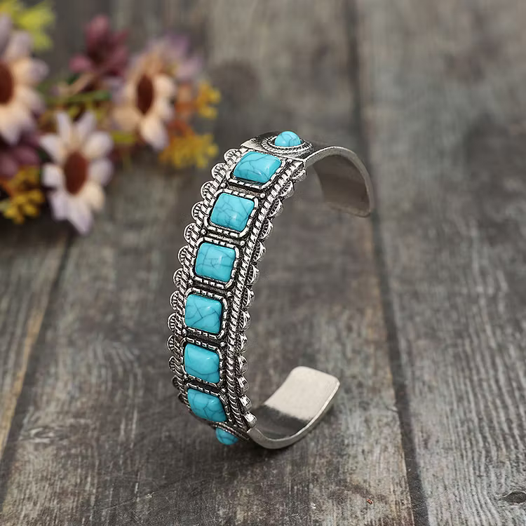 Aoaome Turquoise Lace Opening Bracelets
