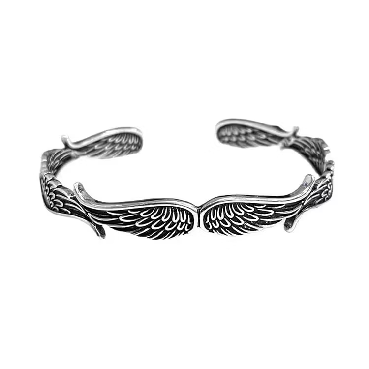 Aoaome Angel Wings Vintage Style Sterling Silver Bracelets