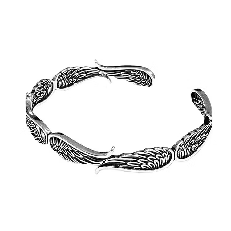 Aoaome Angel Wings Vintage Style Sterling Silver Bracelets
