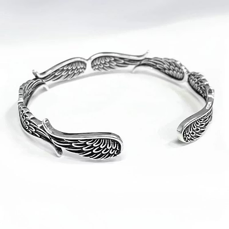 Aoaome Angel Wings Vintage Style Sterling Silver Bracelets
