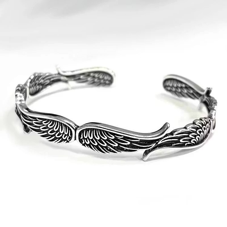 Aoaome Angel Wings Vintage Style Sterling Silver Bracelets