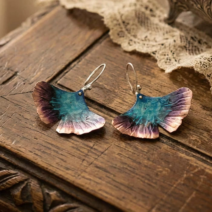 Aoaome Blue butterfly boho in sterling silver earrings