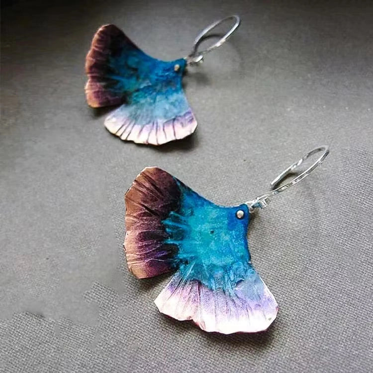 Aoaome Blue butterfly boho in sterling silver earrings