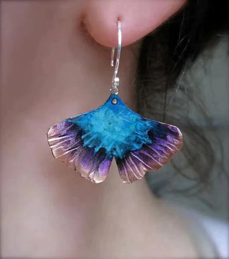 Aoaome Blue butterfly boho in sterling silver earrings