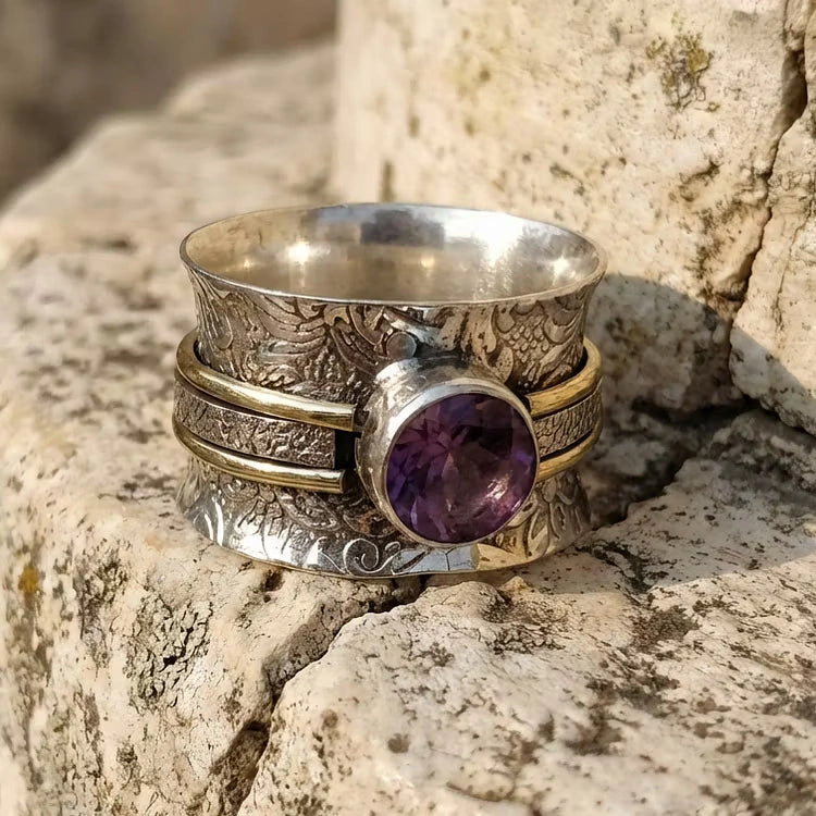 Aoaome Bohemian Crystal Meditation Rings