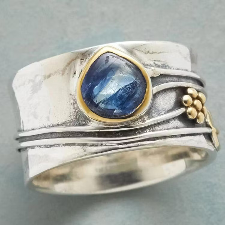 Aoaome Bohemian Gemstone Meditation Rings