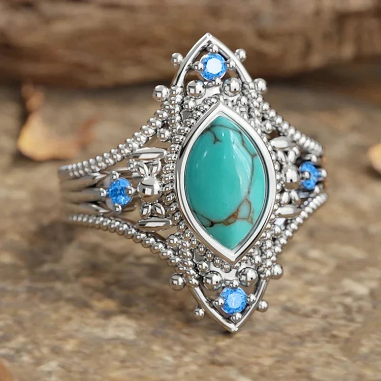 Aoaome Bohemian Style Horse Eye Rings