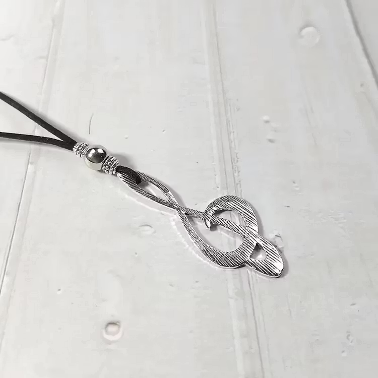 Aoaome Boho Musical Note Shape Pendant Necklaces