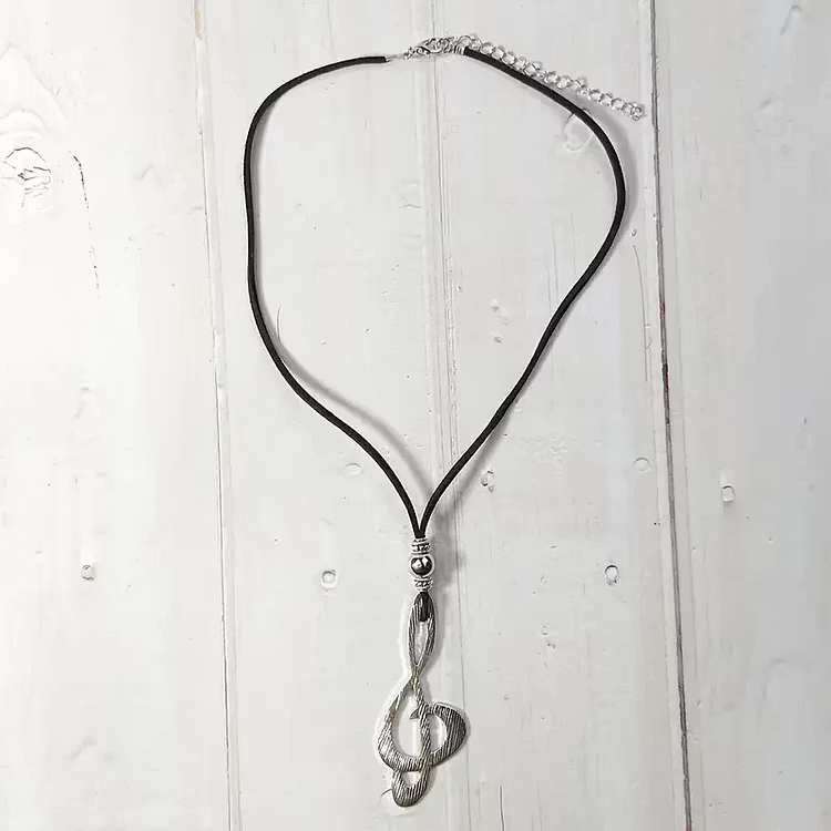 Aoaome Boho Musical Note Shape Pendant Necklaces