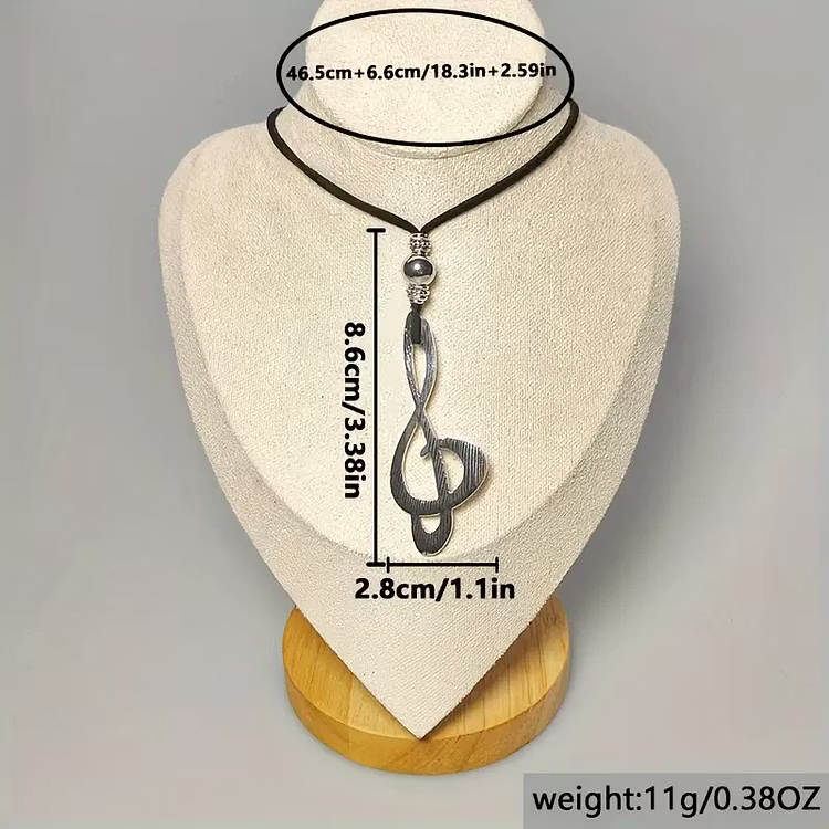 Aoaome Boho Musical Note Shape Pendant Necklaces