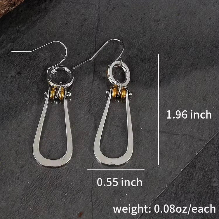 Aoaome Boho Silver Turquoise Dangle Drop Earrings