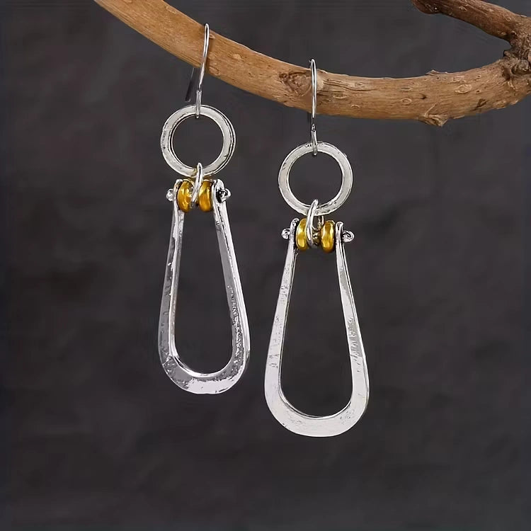 Aoaome Boho Silver Turquoise Dangle Drop Earrings