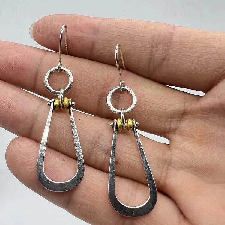 Aoaome Boho Silver Turquoise Dangle Drop Earrings
