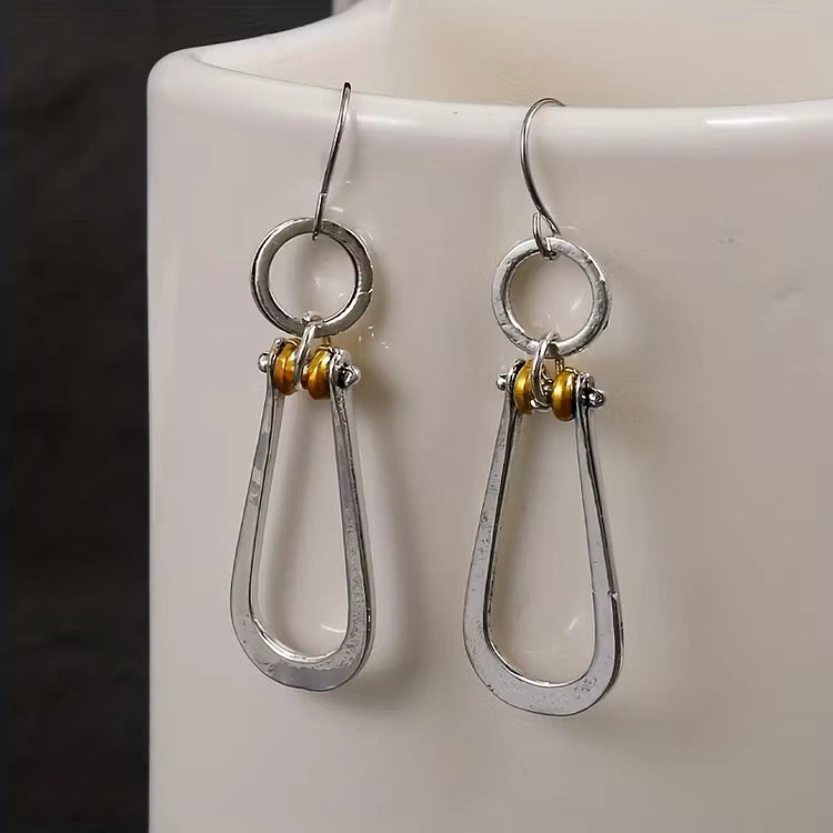 Aoaome Boho Silver Turquoise Dangle Drop Earrings