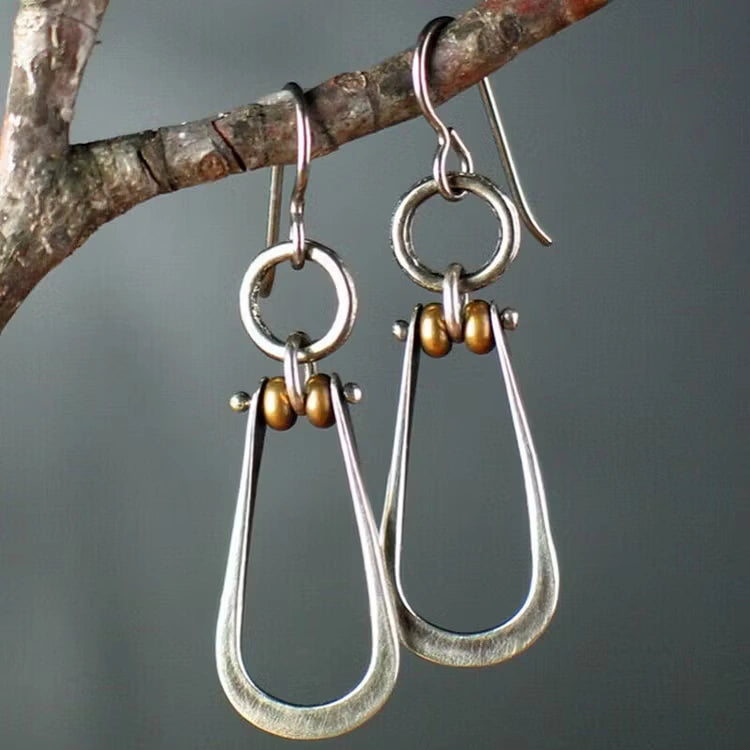 Aoaome Boho Silver Turquoise Dangle Drop Earrings