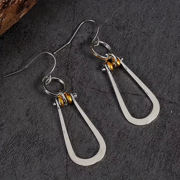 Aoaome Boho Silver Turquoise Dangle Drop Earrings