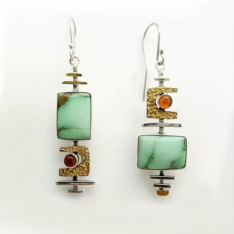 Aoaome Boho Vintage Geometric Drop Hook Earrings