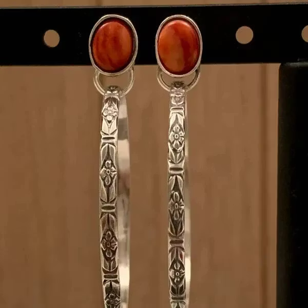 Aoaome Boho Vintage Onyx Earrings
