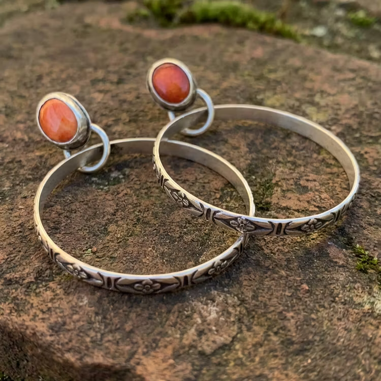 Aoaome Boho Vintage Onyx Earrings