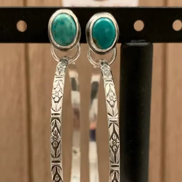 Aoaome Boho Vintage Onyx Earrings
