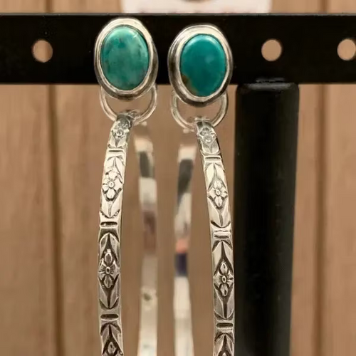 Aoaome Boho Vintage Onyx Earrings