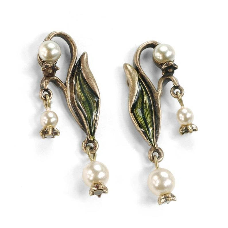 Aoaome Boho with Enamel and Pearls Earrings