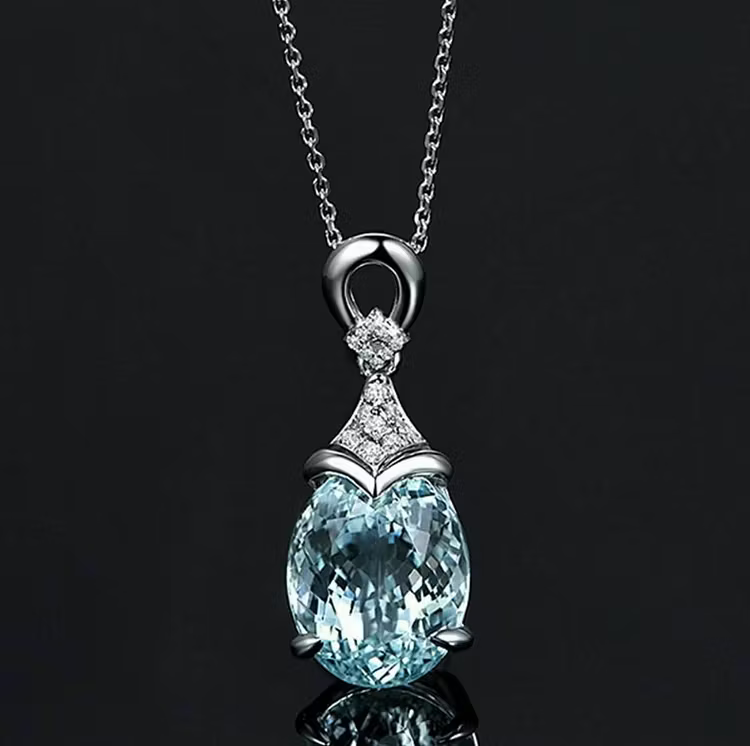 Aoaome Carat Aquamarine Necklaces