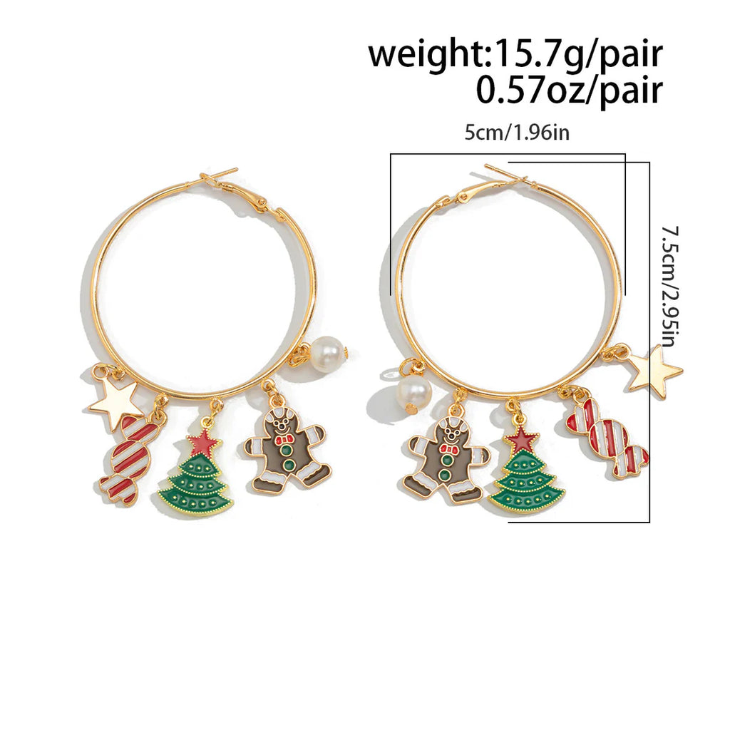 Aoaome Christmas Fashion Bell Christmas Tree Necklace Sets