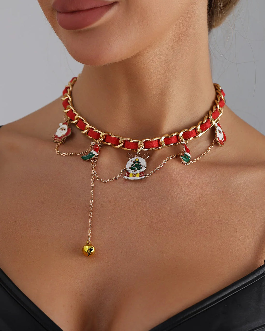 Aoaome Christmas Ribbon Braided Fashion Party Necklaces And Bracelets