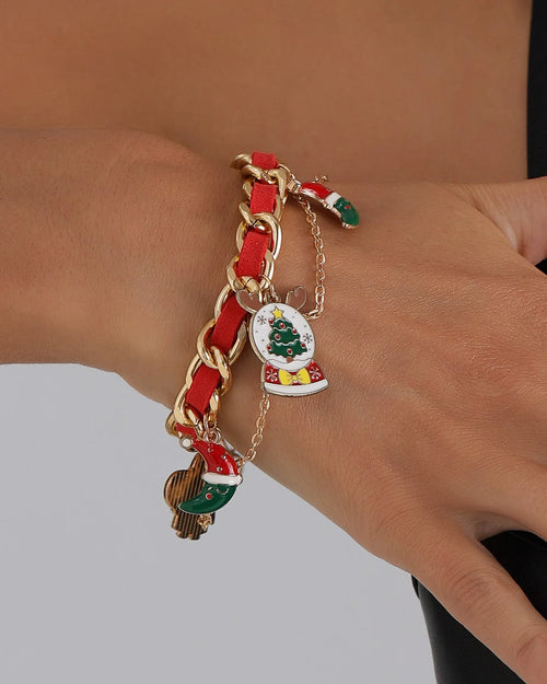 Aoaome Christmas Ribbon Braided Fashion Party Necklaces And Bracelets