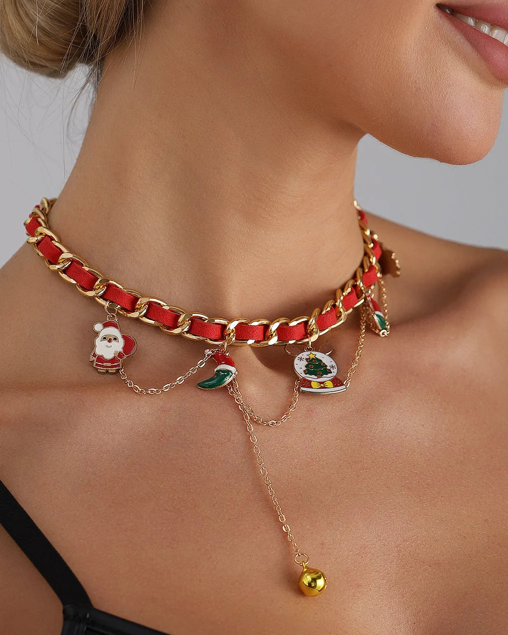 Aoaome Christmas Ribbon Braided Fashion Party Necklaces And Bracelets