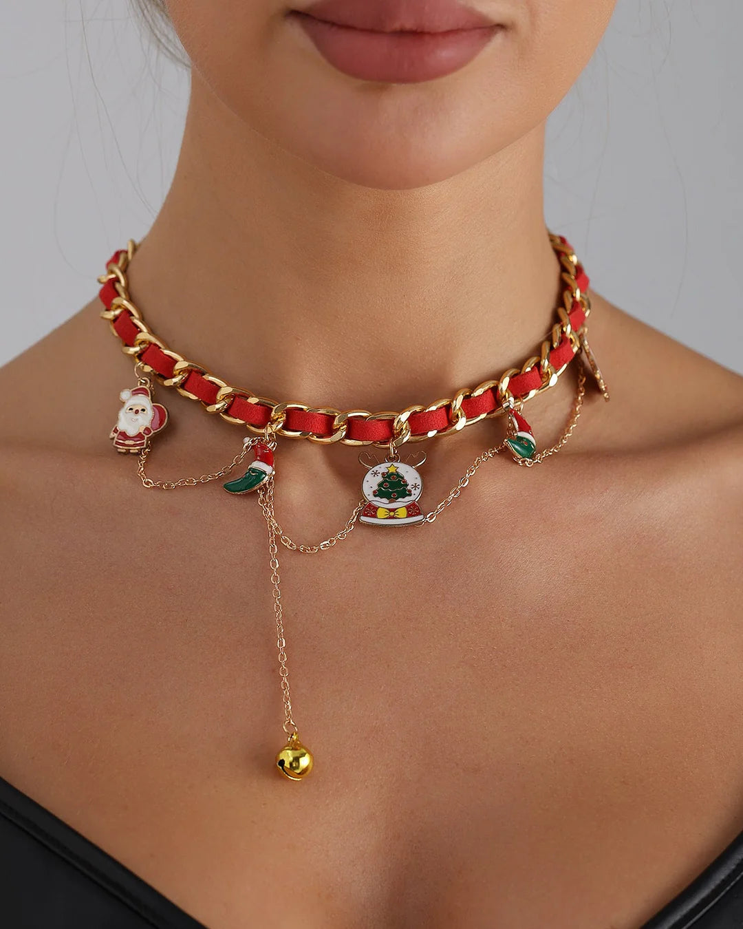 Aoaome Christmas Ribbon Braided Fashion Party Necklaces And Bracelets