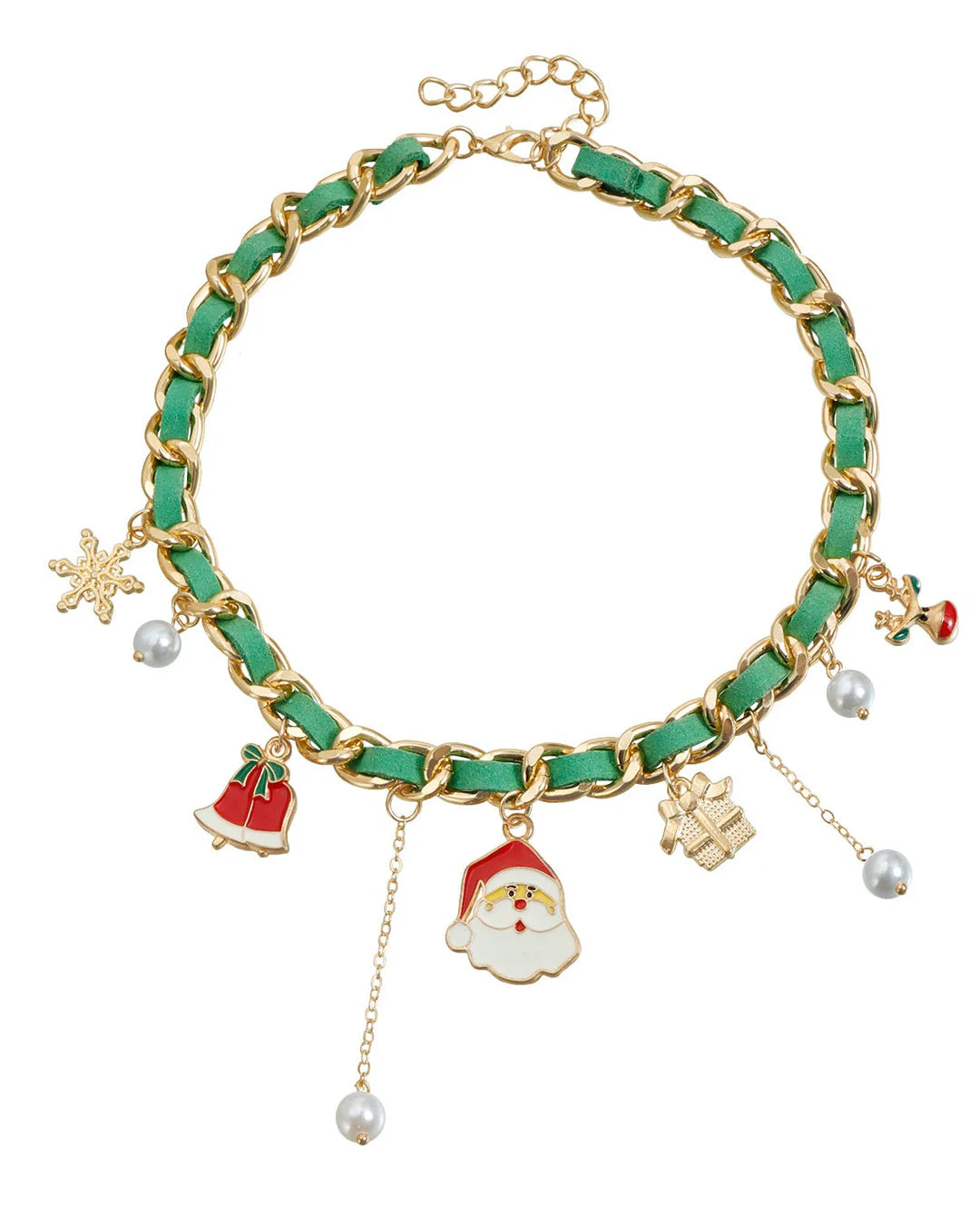 Aoaome Christmas Ribbon Braided Fashion Party Necklaces And Bracelets