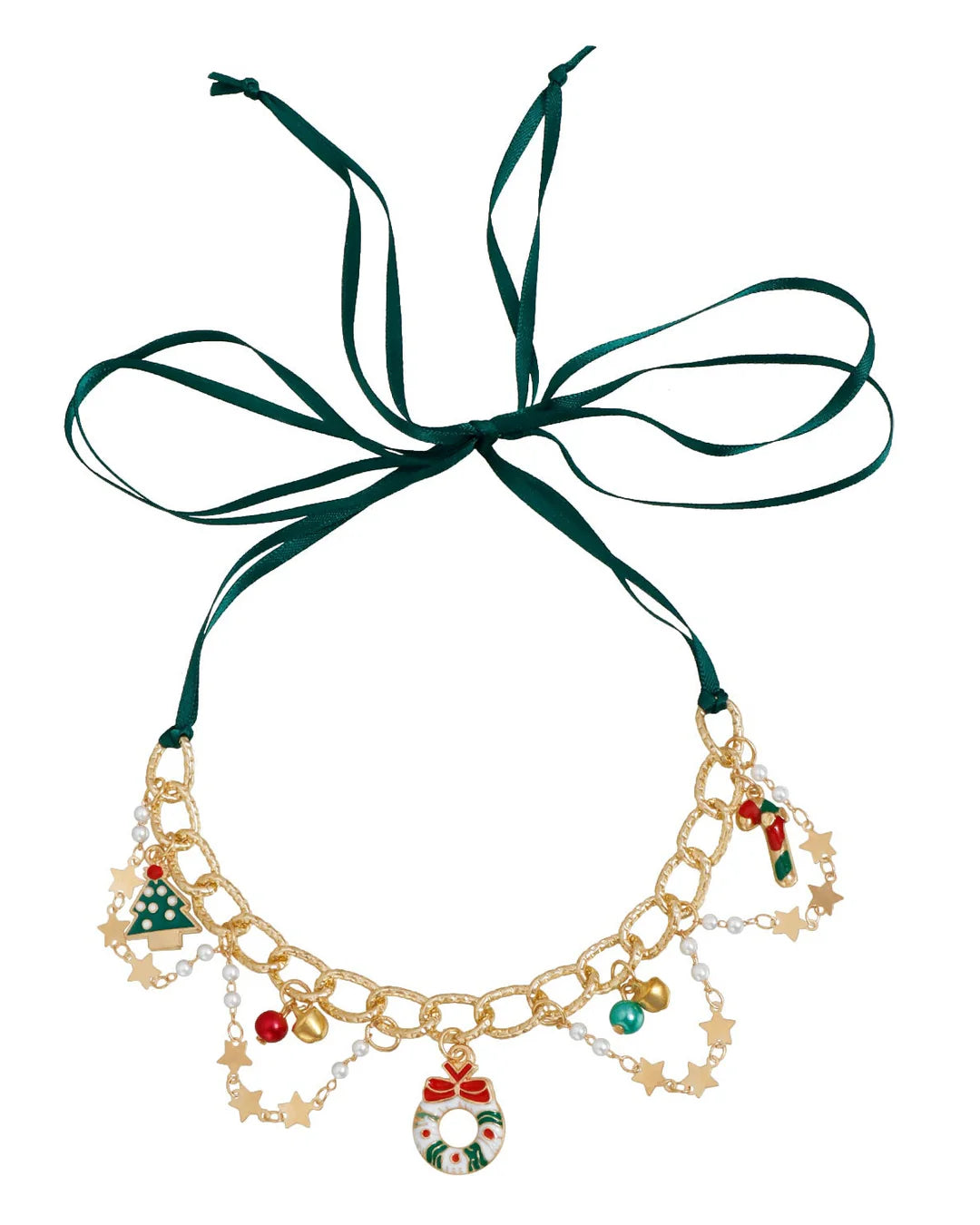 Aoaome Christmas Ribbon Braided Fashion Party Necklaces And Bracelets