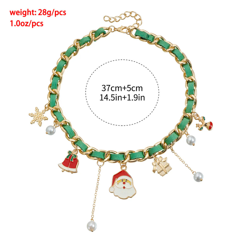 Aoaome Christmas Ribbon Braided Fashion Party Necklaces And Bracelets