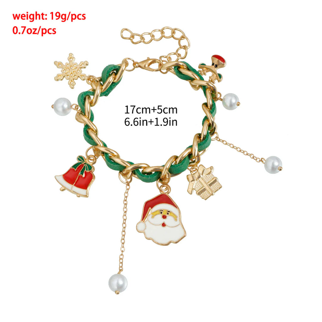 Aoaome Christmas Ribbon Braided Fashion Party Necklaces And Bracelets