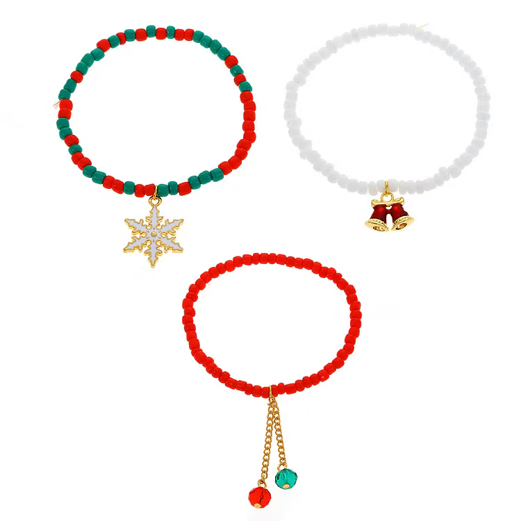Aoaome Christmas Snowflake Bells Set Bracelets