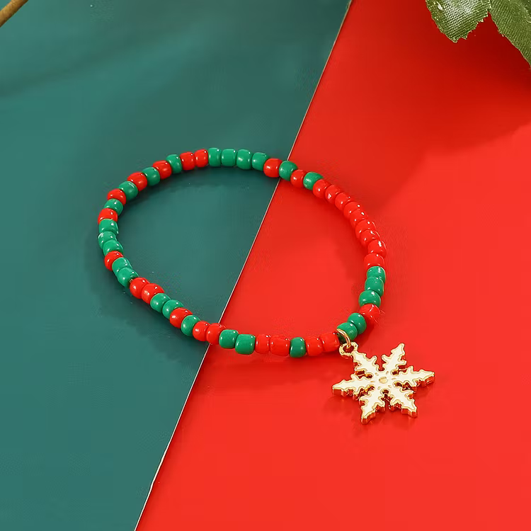 Aoaome Christmas Snowflake Bells Set Bracelets