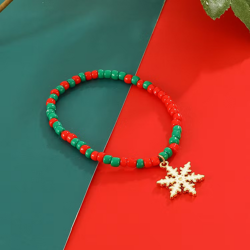 Aoaome Christmas Snowflake Bells Set Bracelets