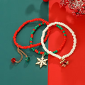 Aoaome Christmas Snowflake Bells Set Bracelets