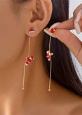 Aoaome Christmas Tassel Earrings