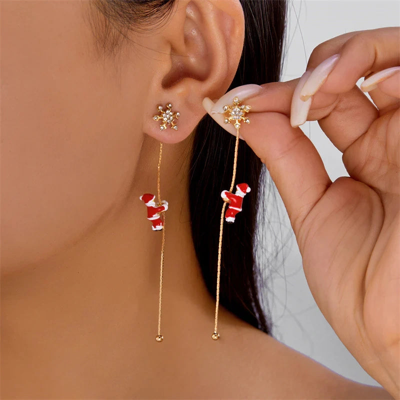 Aoaome Christmas Tassel Earrings