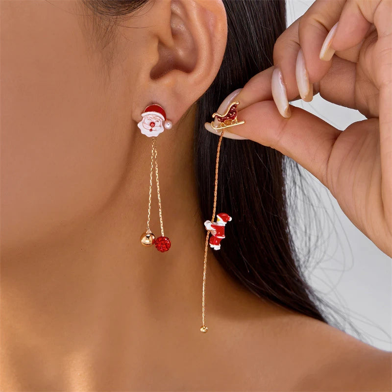 Aoaome Christmas Tassel Earrings
