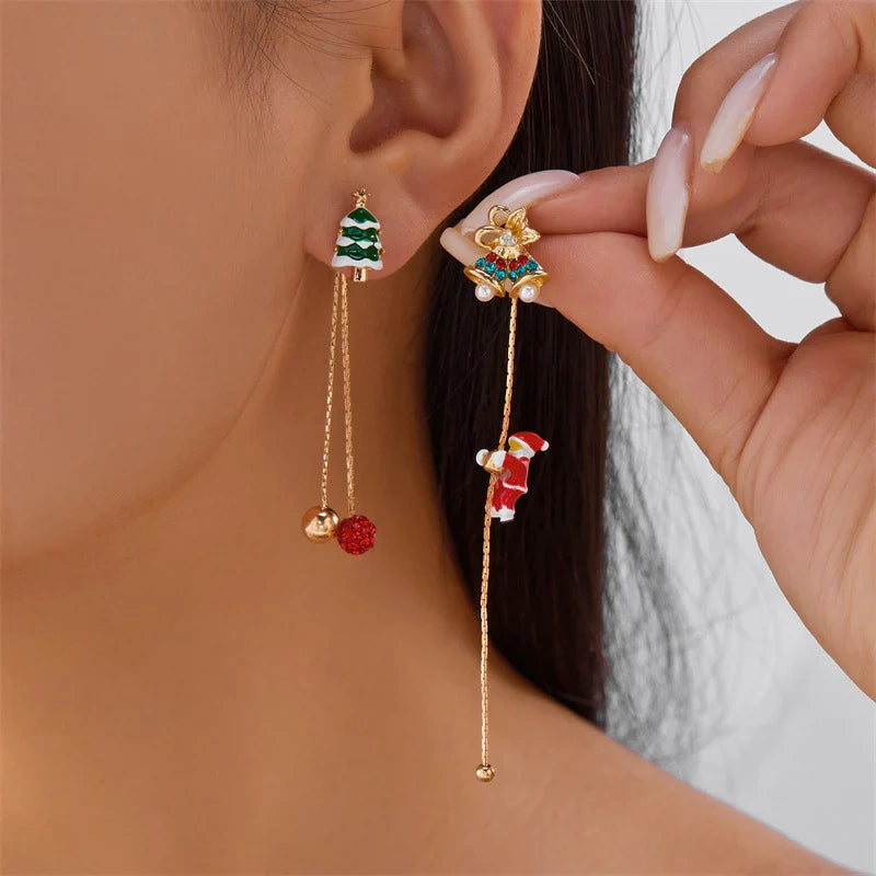 Aoaome Christmas Tassel Earrings