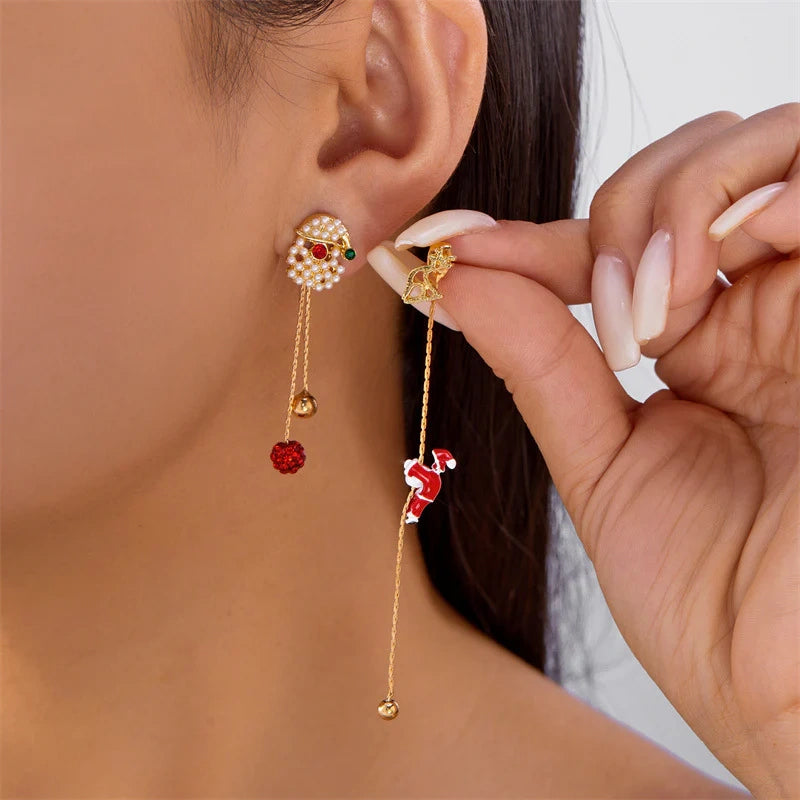 Aoaome Christmas Tassel Earrings