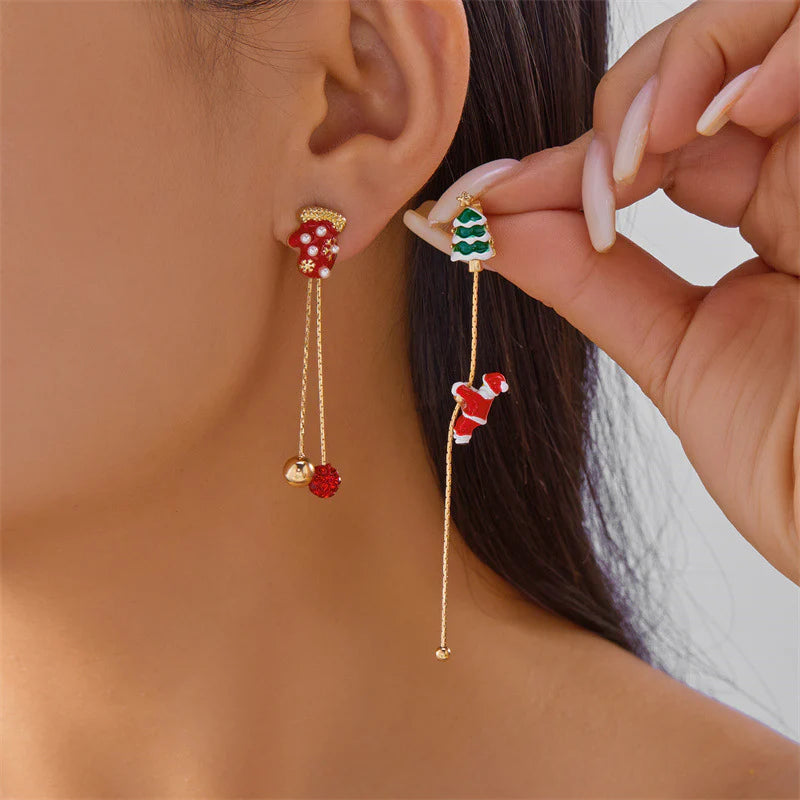 Aoaome Christmas Tassel Earrings