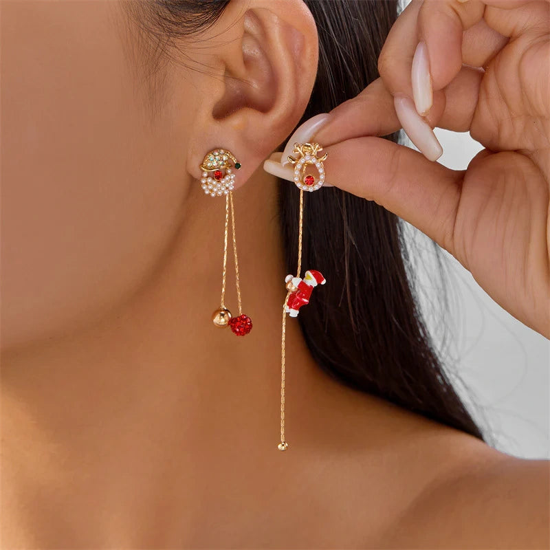 Aoaome Christmas Tassel Earrings